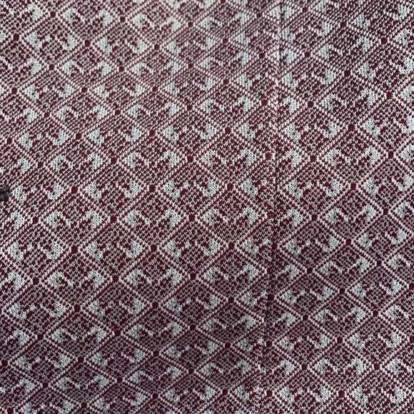 Vintage Retro custom made Racquet Shop suit jacket Burgundy/ pale blue - Picture 3 of 10